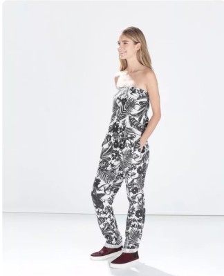 zara strapless jumpsuit